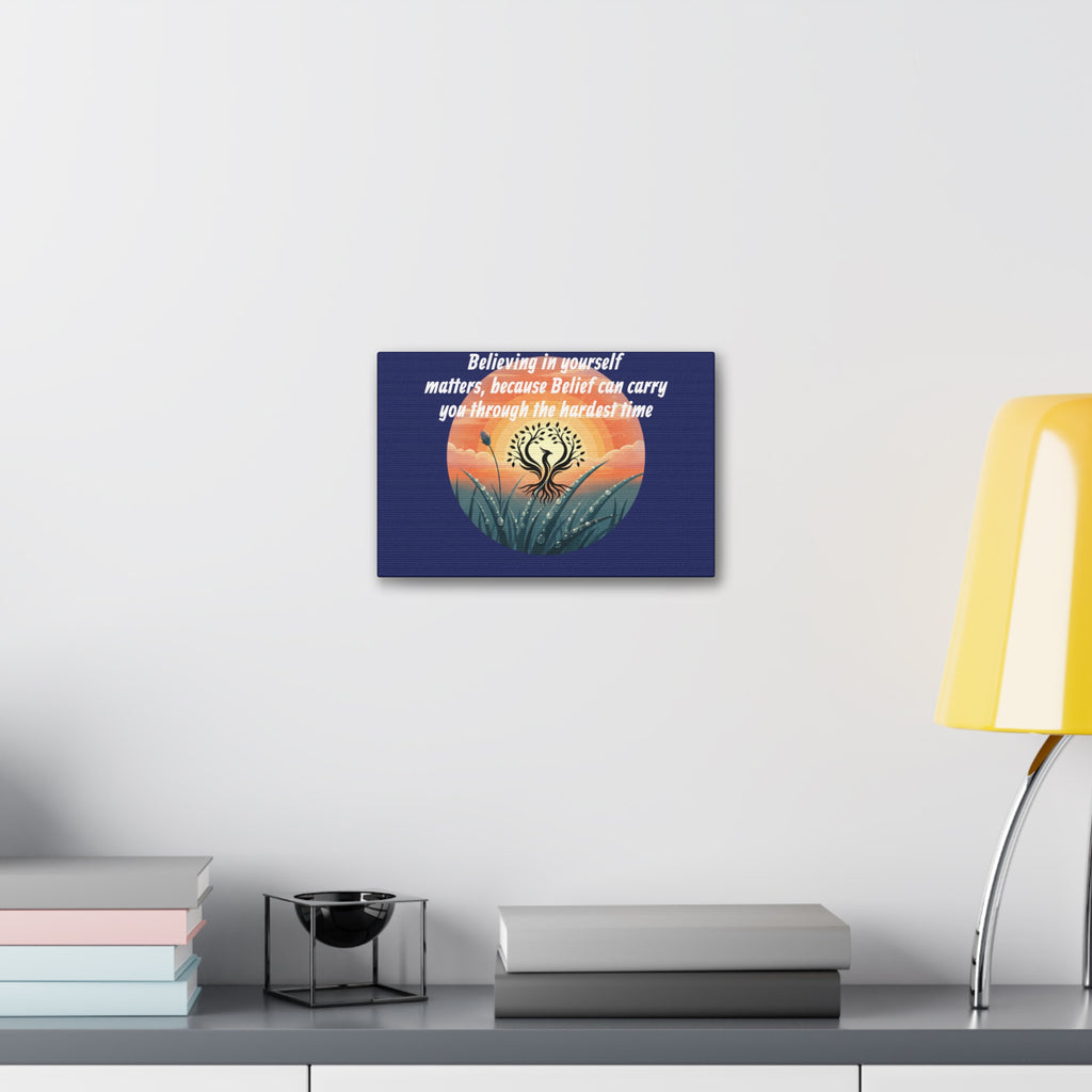 Inspirational Phoenix Sunrise Canvas Stretched 1.5" | Motivational Quote Wall Art
