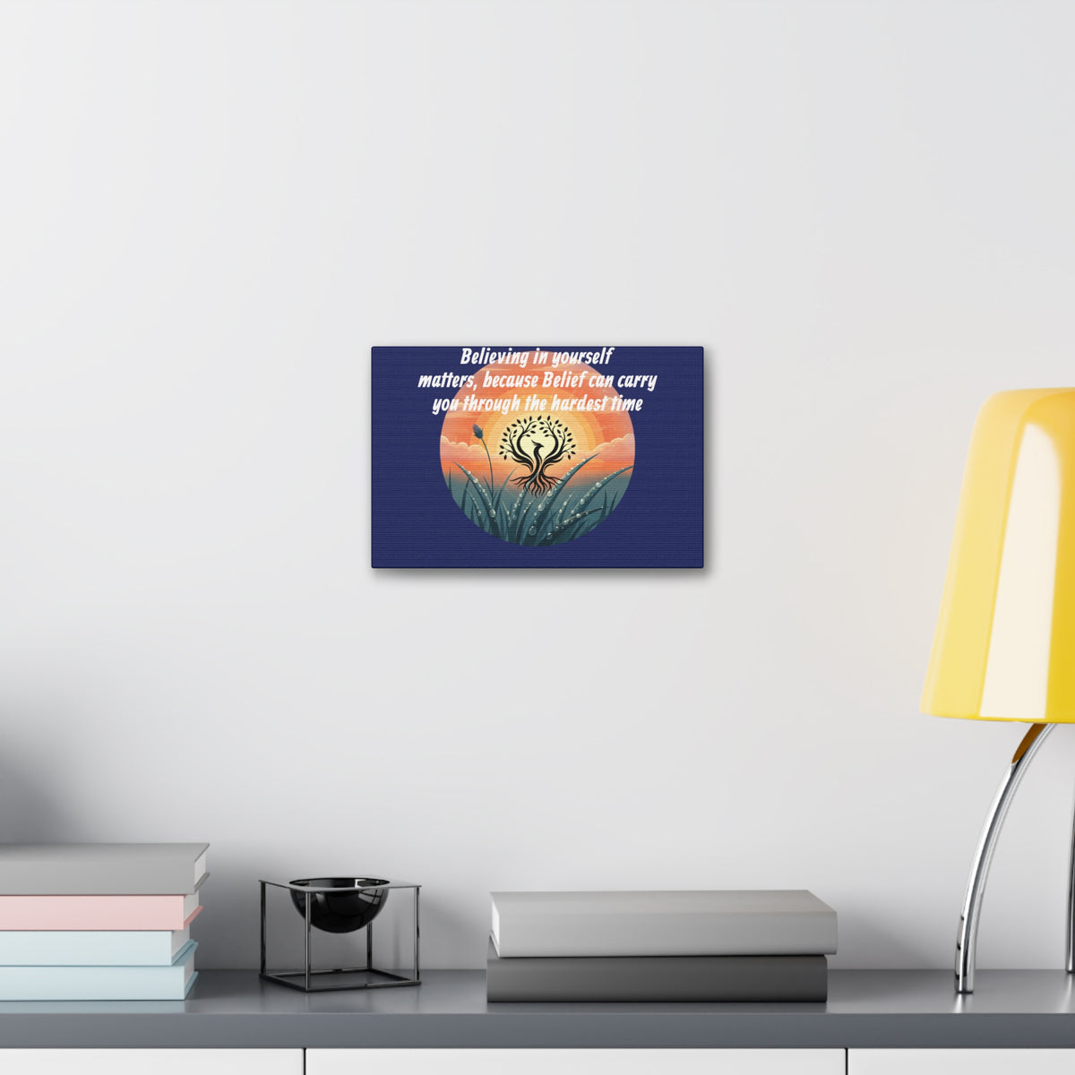 Inspirational Phoenix Sunrise Canvas Stretched 1.5" | Motivational Quote Wall Art