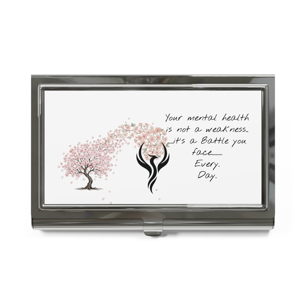 Mental Health Phoenix Business Card Holder | Cherry Blossom