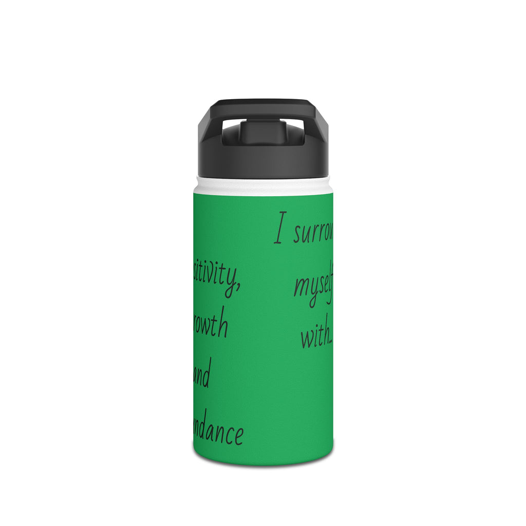 Green Phoenix Fyre United Crest Stainless Steel Water Bottle | Inspirational Script