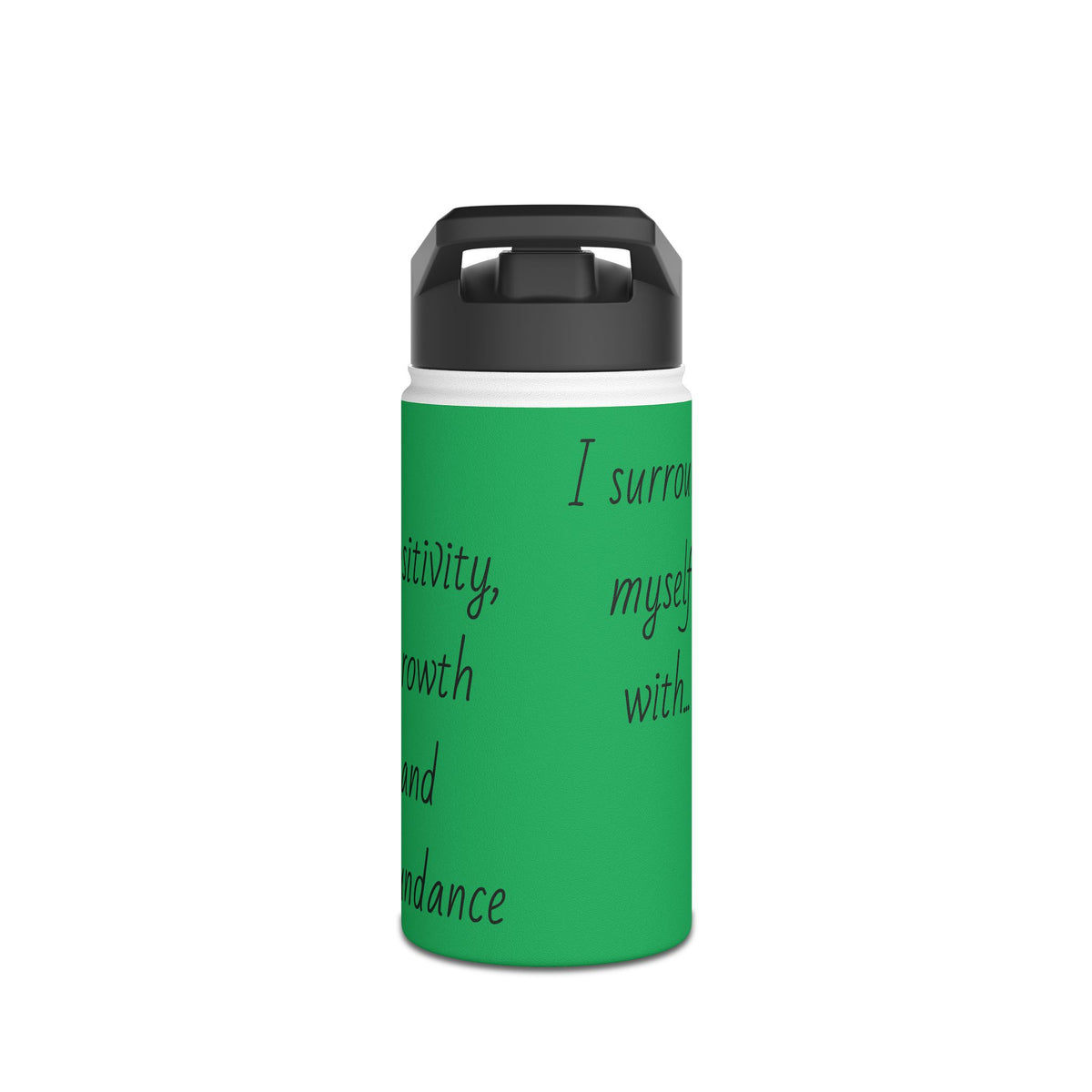 Green Phoenix Fyre United Crest Stainless Steel Water Bottle | Inspirational Script