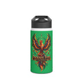 Green Phoenix Fyre United Crest Stainless Steel Water Bottle | Inspirational Script