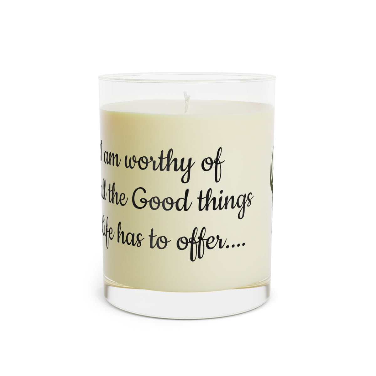 Inspirational Gratitude Quote Candle | 11oz Glass Scented Candle
