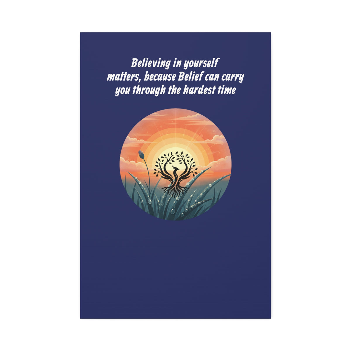 Inspirational Phoenix Sunrise Canvas Stretched 1.5" | Motivational Quote Wall Art