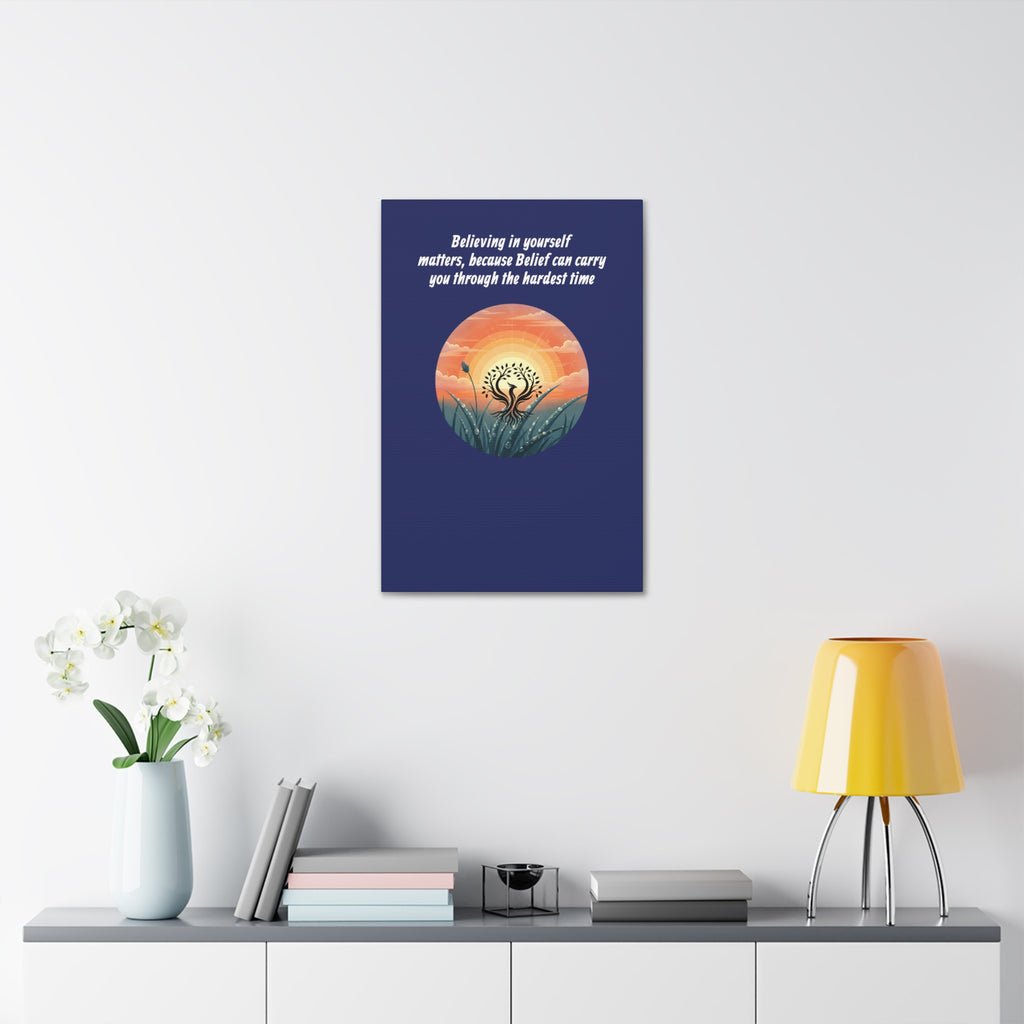 Inspirational Phoenix Sunrise Canvas Stretched 1.5" | Motivational Quote Wall Art