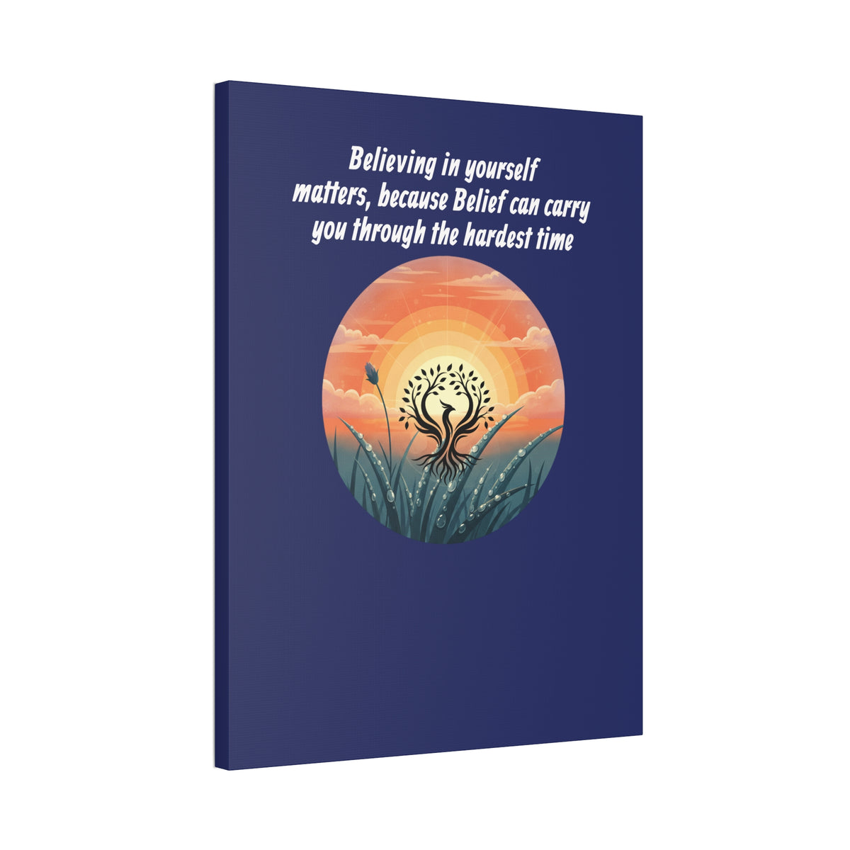 Inspirational Phoenix Sunrise Canvas Stretched 1.5" | Motivational Quote Wall Art