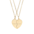 Break Apart Heart Necklace Set (Engraving)