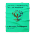 Be Yourself Phoenix Fyre United Quote Sherpa Fleece Blanket js | Inspirational Quote Blanket