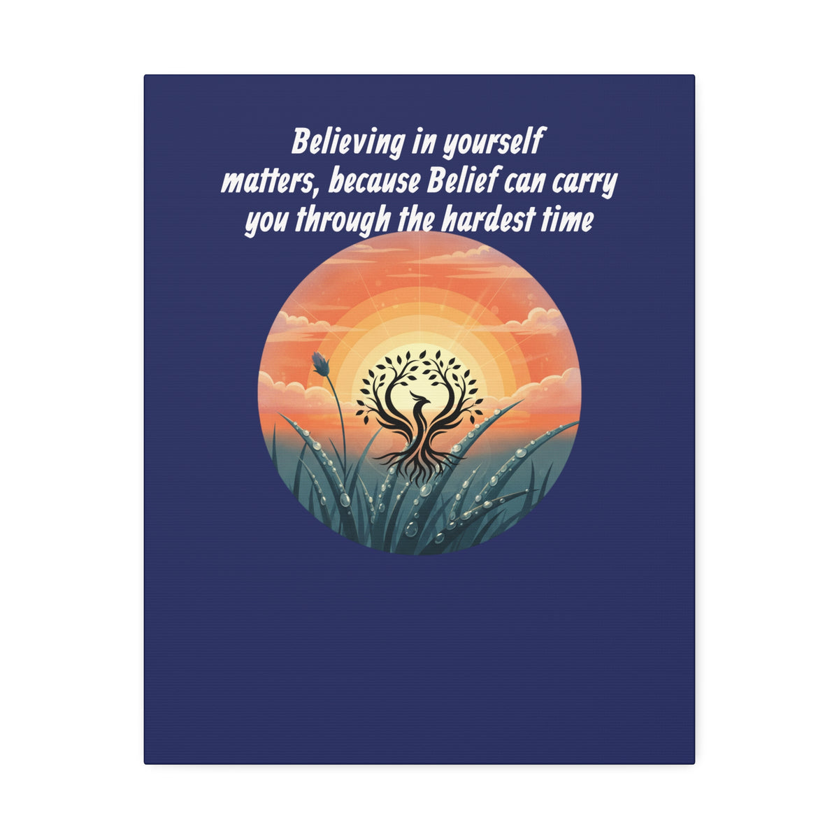 Inspirational Phoenix Sunrise Canvas Stretched 1.5" | Motivational Quote Wall Art