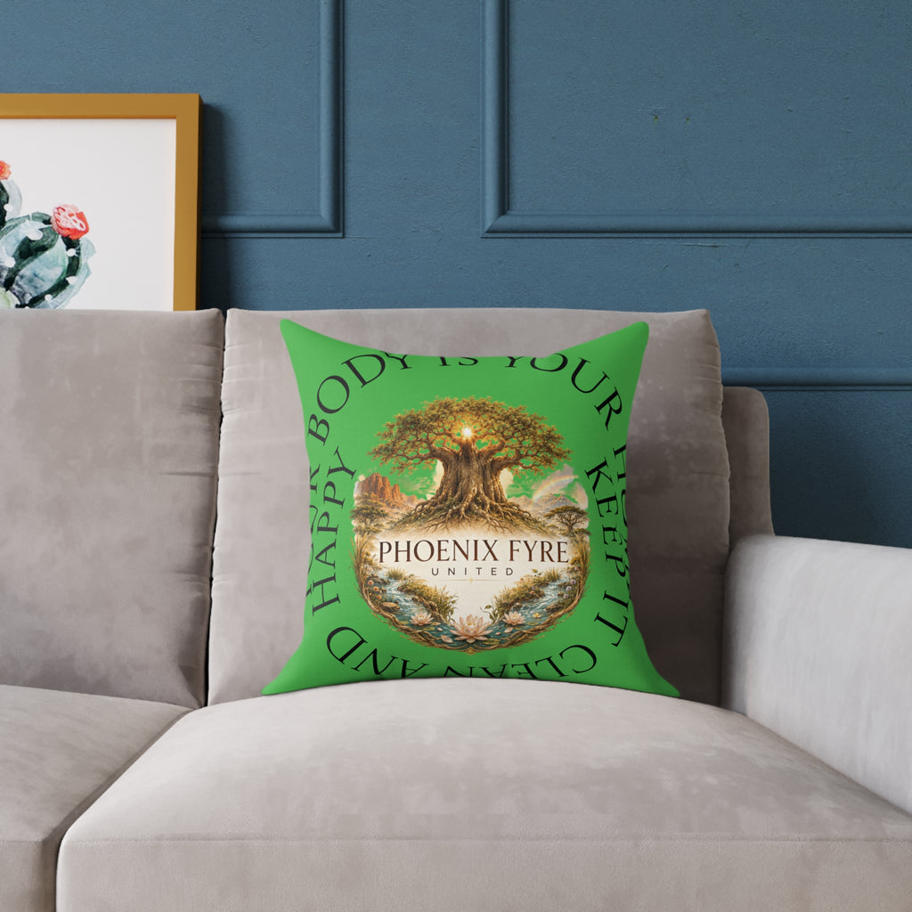 Phoenix Fyre United emblem with circular text Pillow