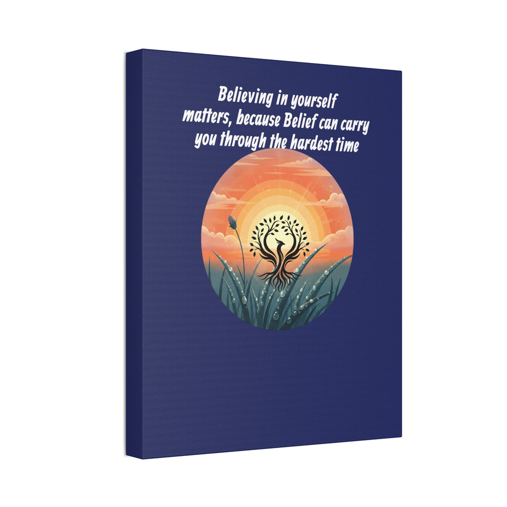 Inspirational Phoenix Sunrise Canvas Stretched 1.5" | Motivational Quote Wall Art