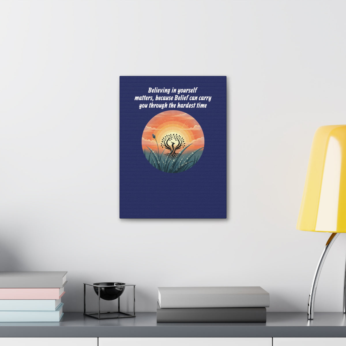 Inspirational Phoenix Sunrise Canvas Stretched 1.5" | Motivational Quote Wall Art