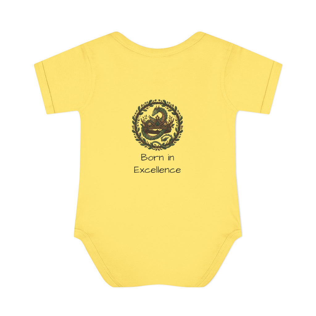 Infant Bodysuit | Crown 'Born in Excellence' back print