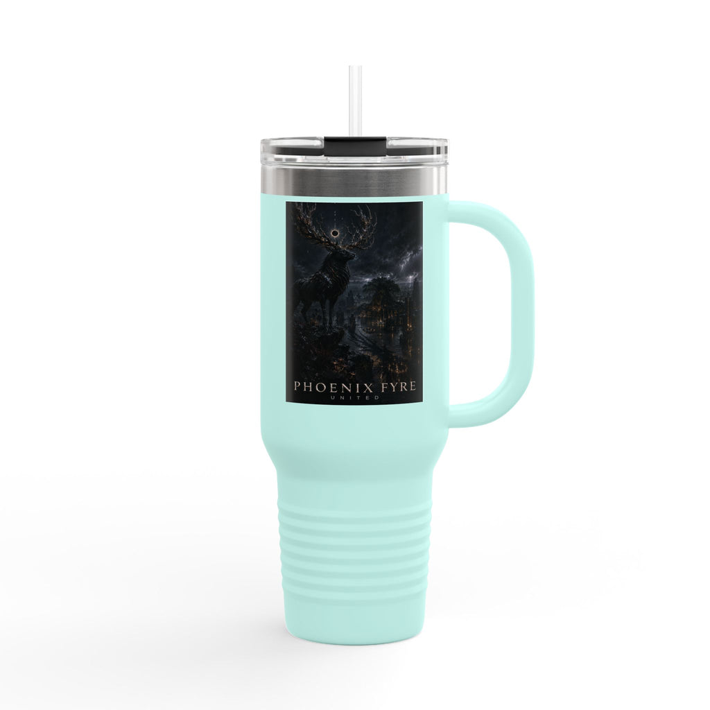Black Ink Phoenix Fyre United Quote 40oz Travel Mug | Insulated Tumbler