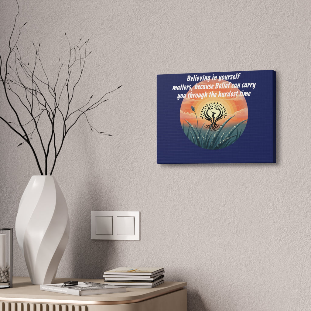 Inspirational Phoenix Sunrise Canvas Stretched 1.5" | Motivational Quote Wall Art