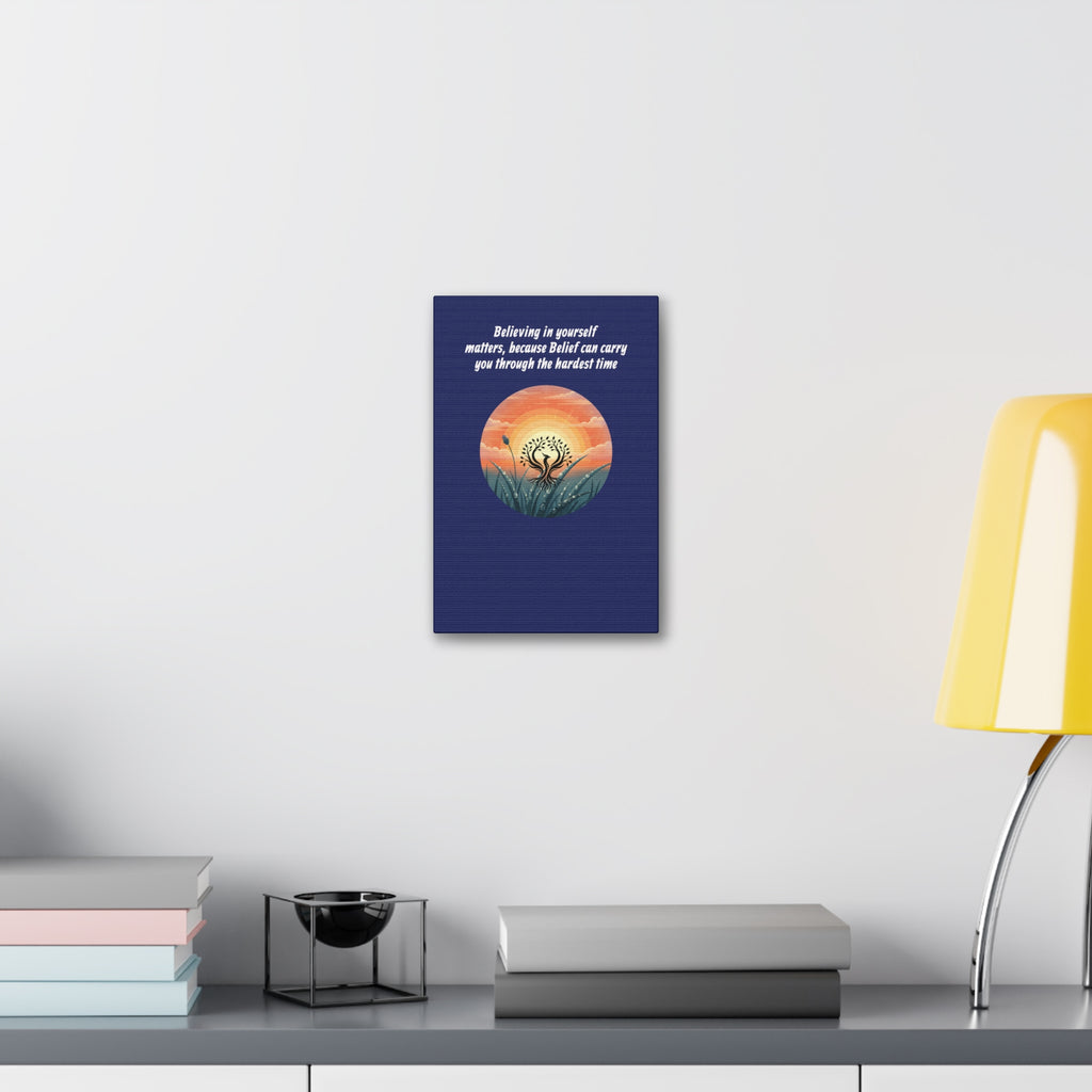 Inspirational Phoenix Sunrise Canvas Stretched 1.5" | Motivational Quote Wall Art