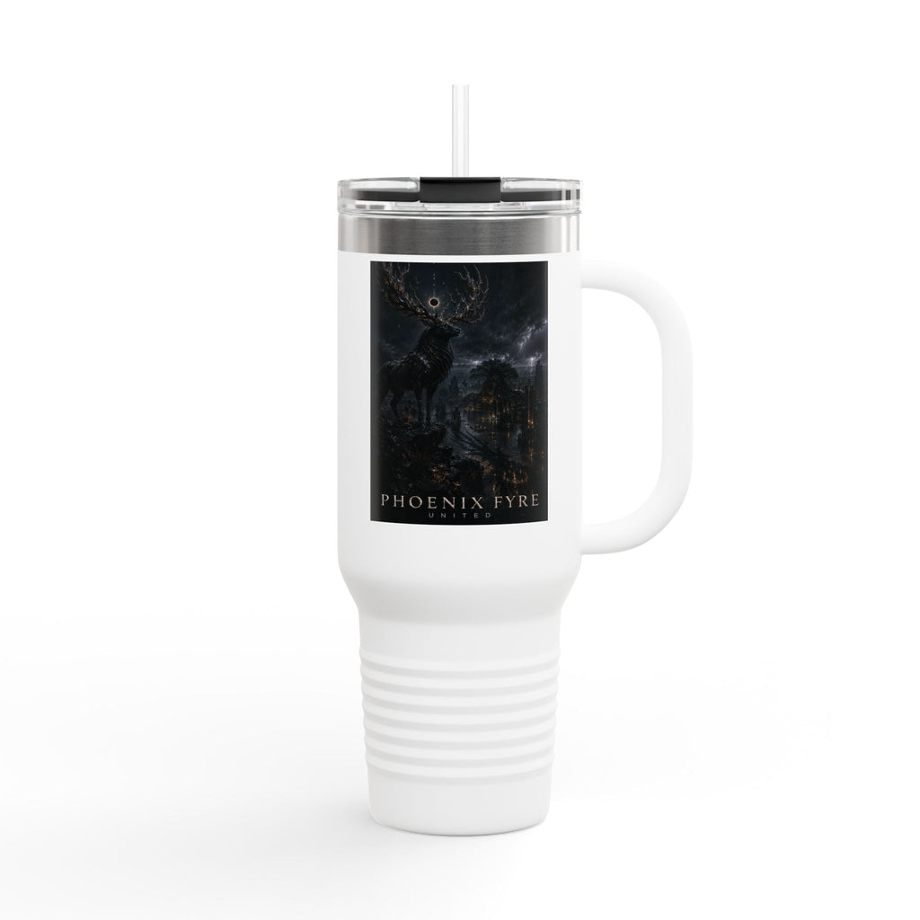 Black Ink Phoenix Fyre United Quote 40oz Travel Mug | Insulated Tumbler