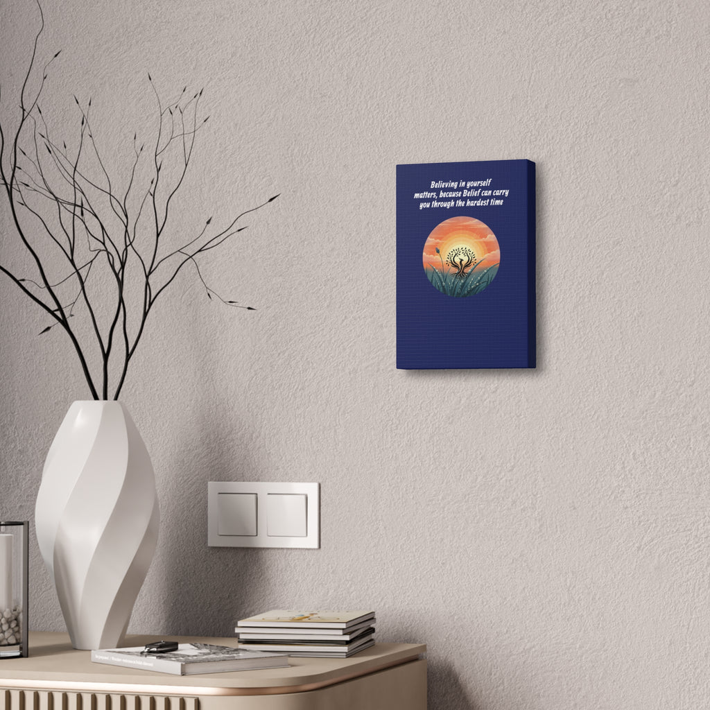 Inspirational Phoenix Sunrise Canvas Stretched 1.5" | Motivational Quote Wall Art