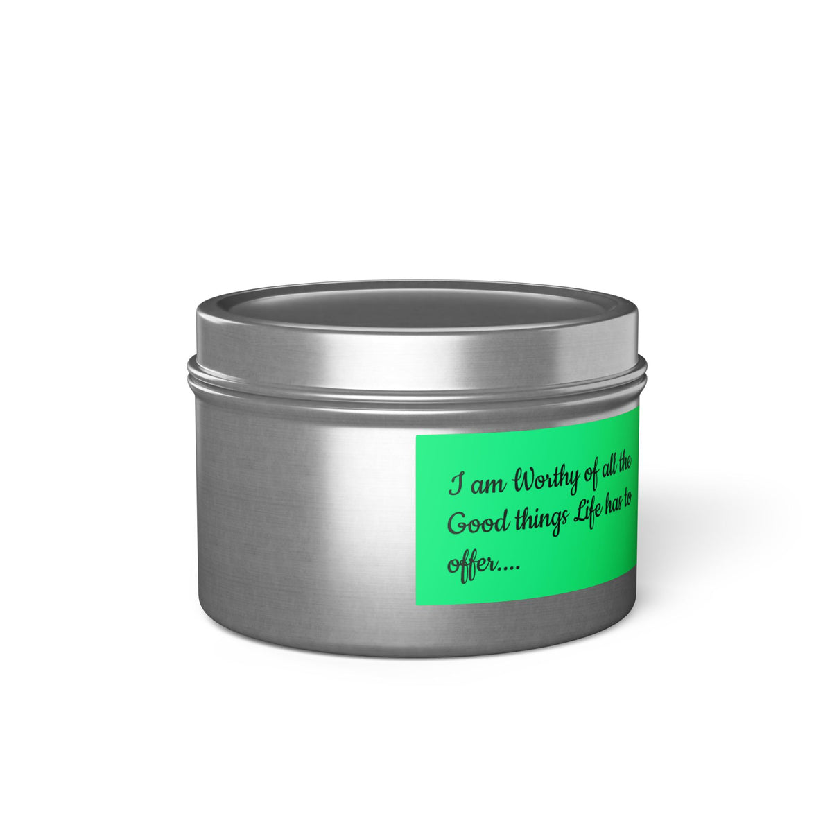 Gratitude Affirmation Tin Candle | Positive Quote Soy Candle js