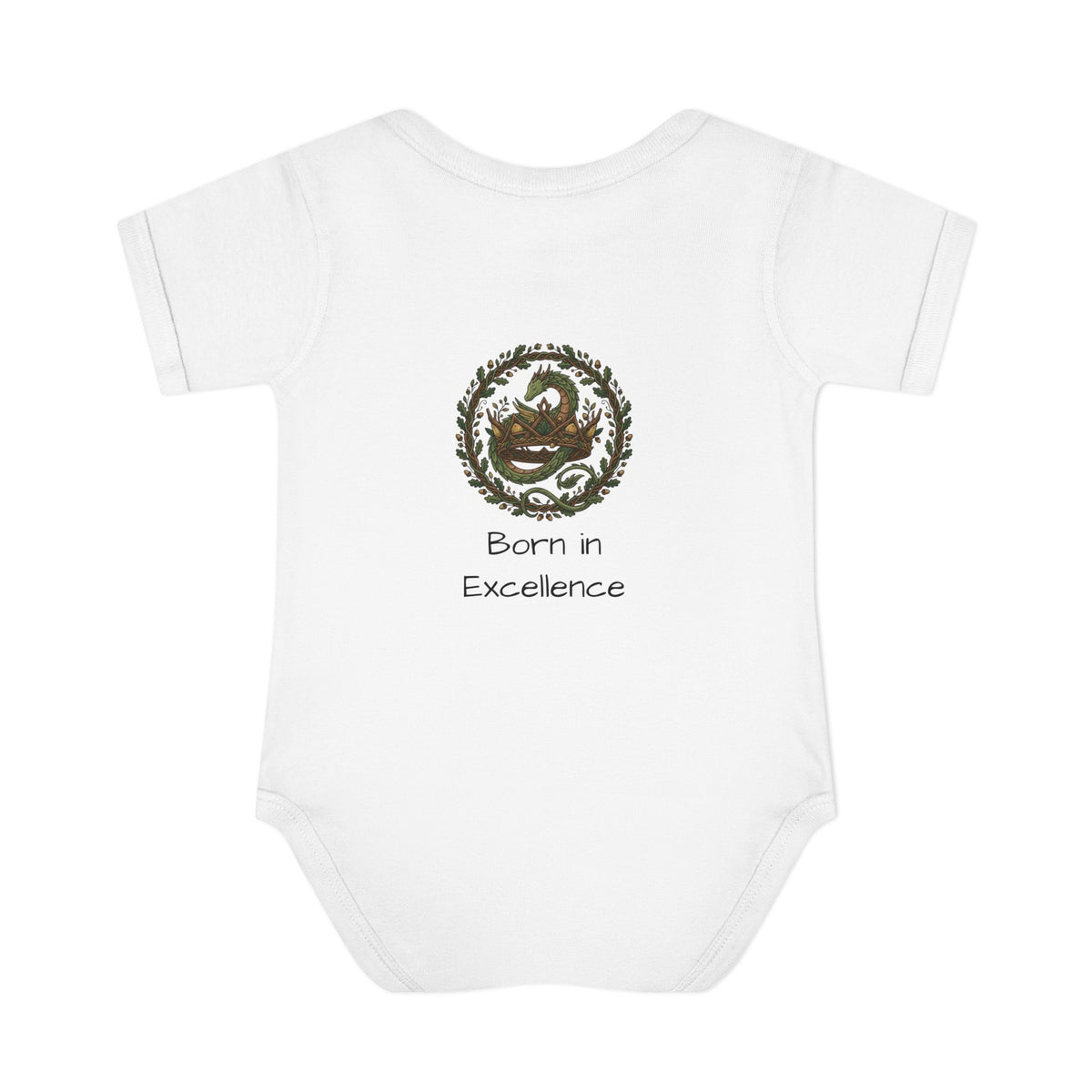 Infant Bodysuit | Crown 'Born in Excellence' back print