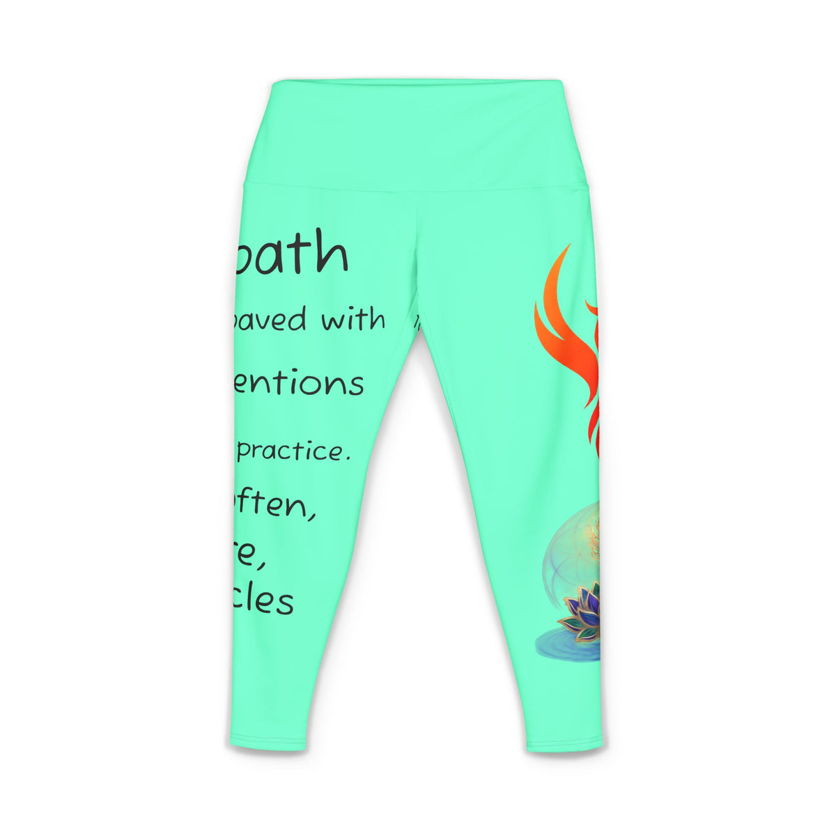 Motivational Phoenix Quote Yoga Pants | All-Over Print