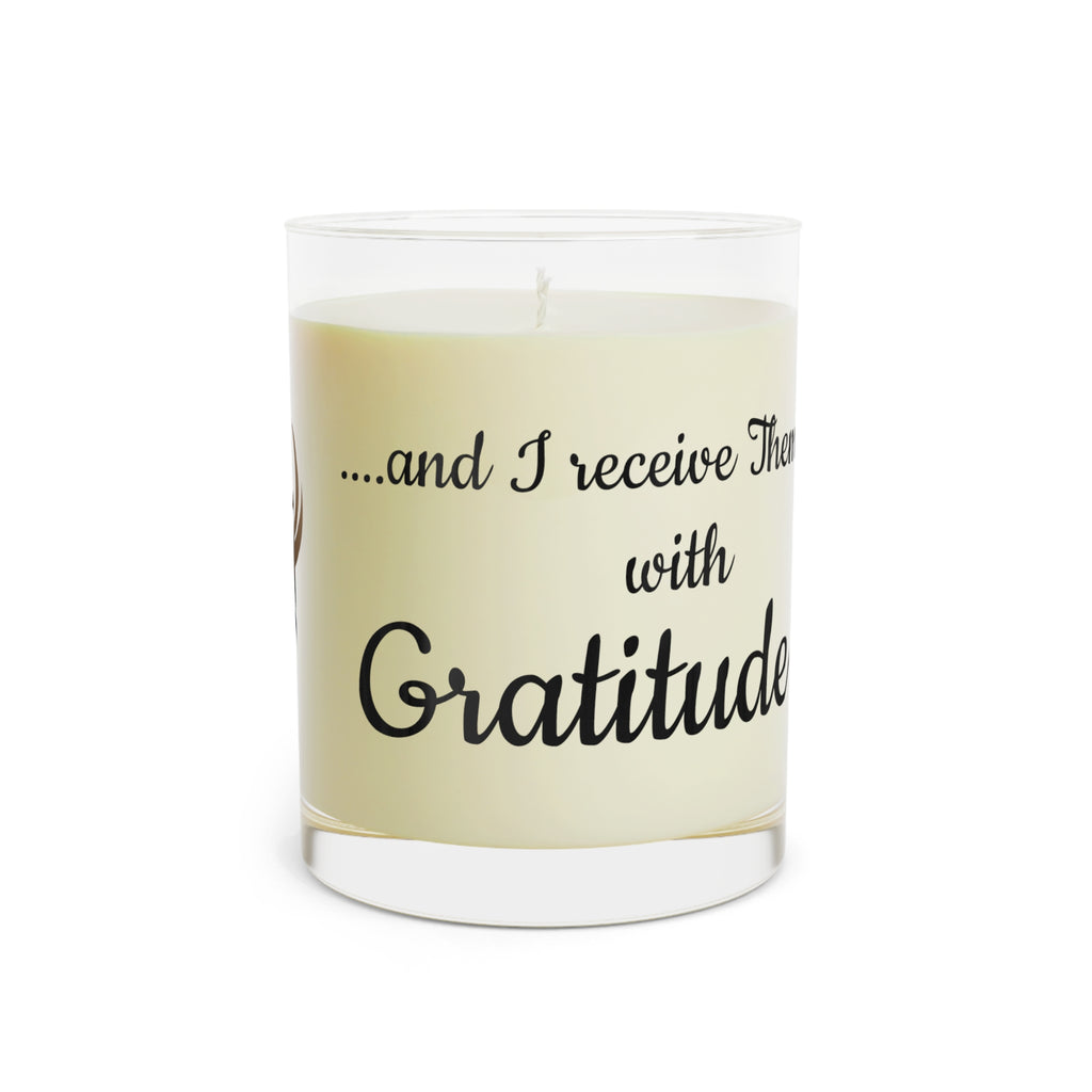 Inspirational Gratitude Quote Candle | 11oz Glass Scented Candle
