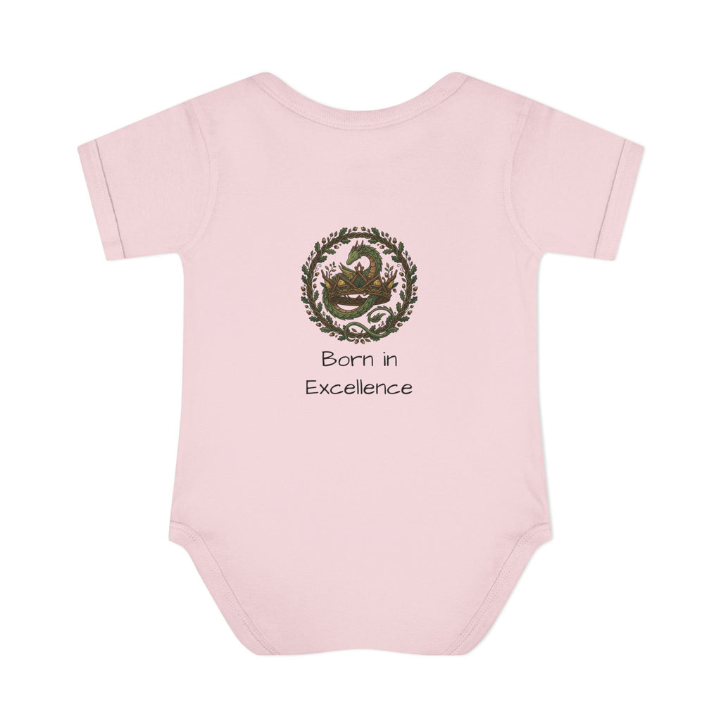 Infant Bodysuit | Crown 'Born in Excellence' back print