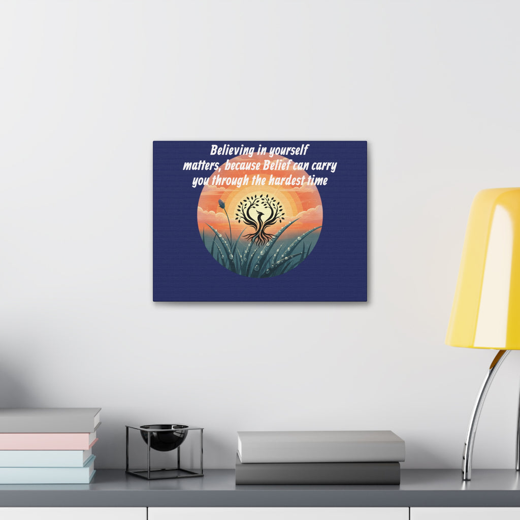 Inspirational Phoenix Sunrise Canvas Stretched 1.5" | Motivational Quote Wall Art
