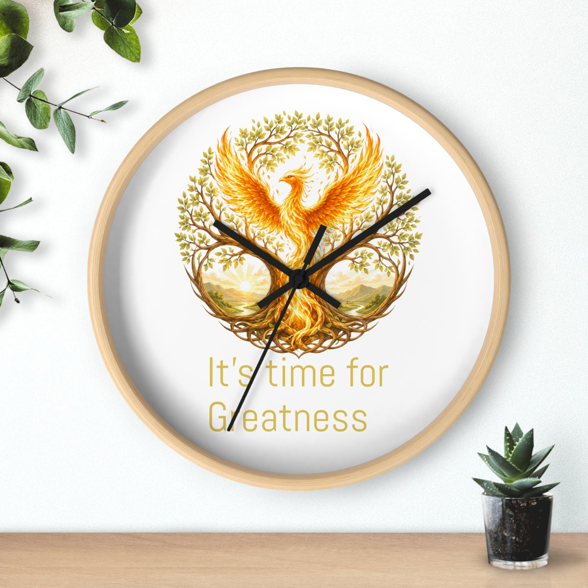 Unleashed Monogram Clock | Wall Clock, It's Time for Greatness js