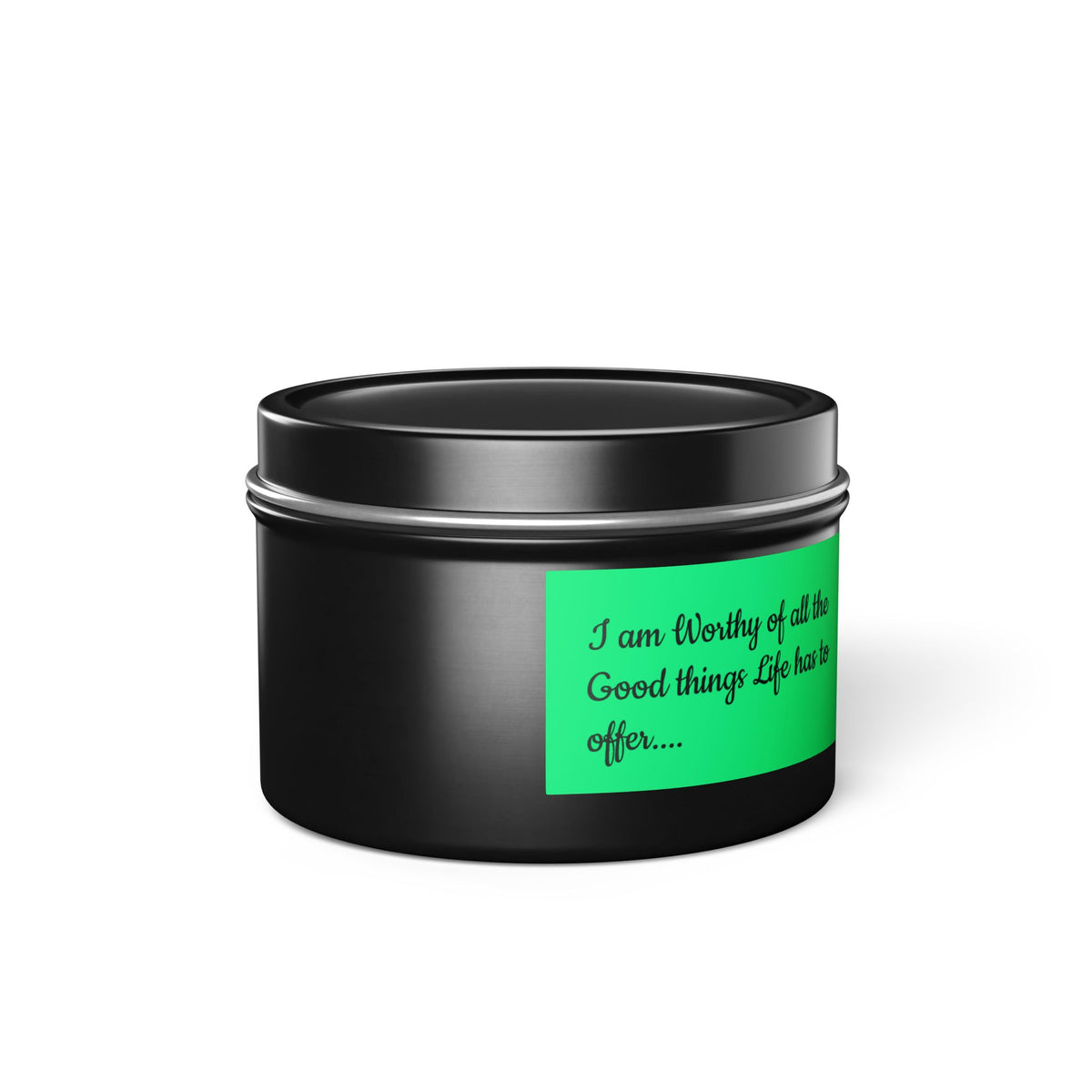 Gratitude Affirmation Tin Candle | Positive Quote Soy Candle js