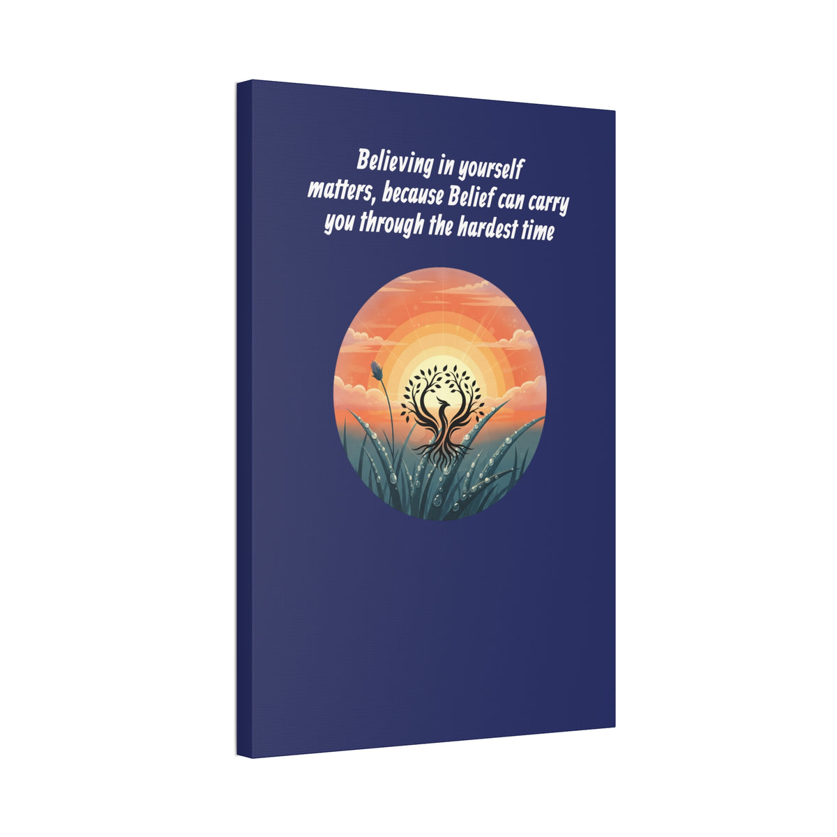 Inspirational Phoenix Sunrise Canvas Stretched 1.5" | Motivational Quote Wall Art