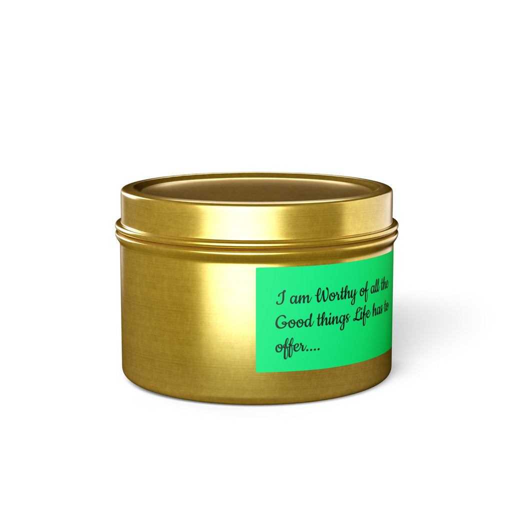 Gratitude Affirmation Tin Candle | Positive Quote Soy Candle js