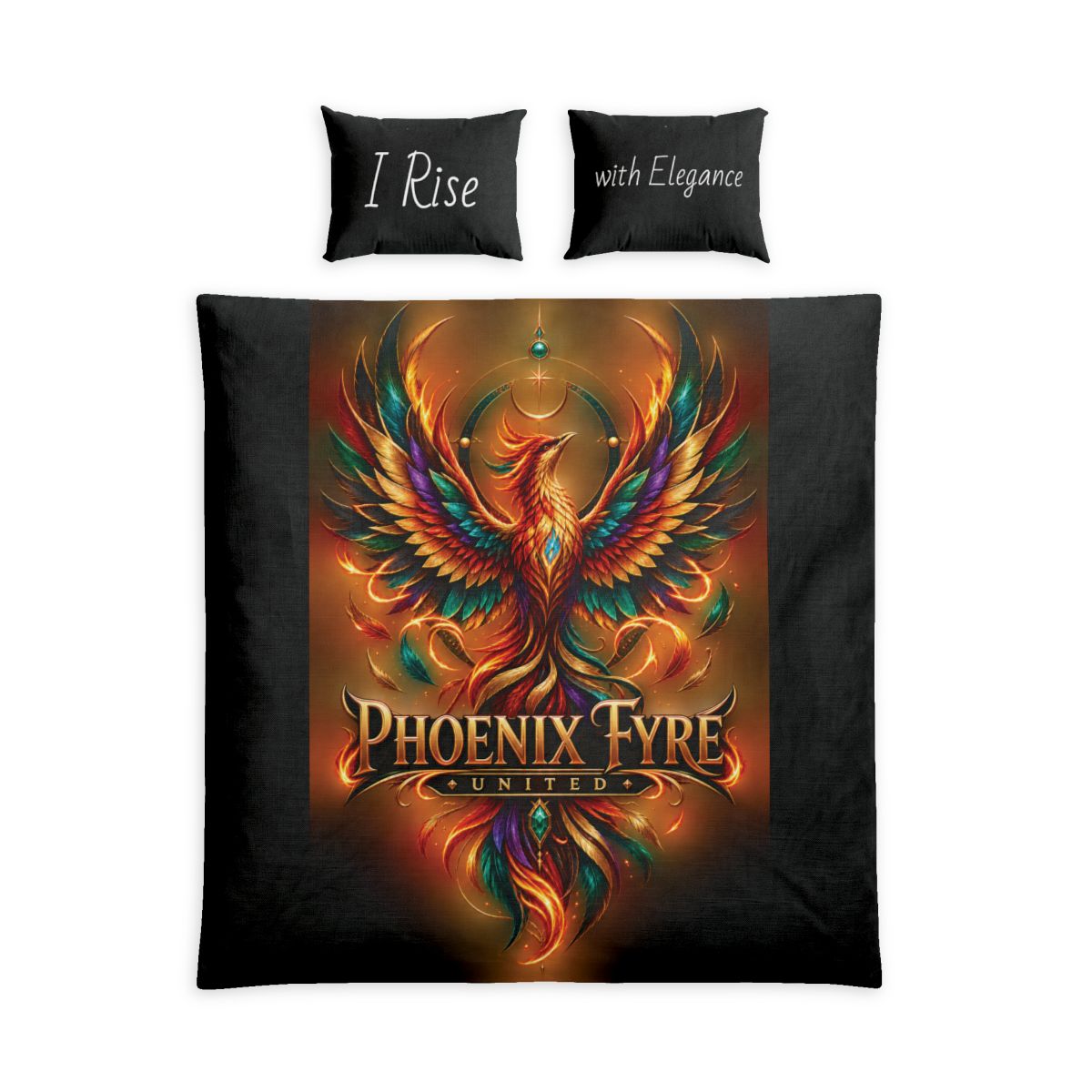 Cotton "I Rise with Elegance" Bed Set