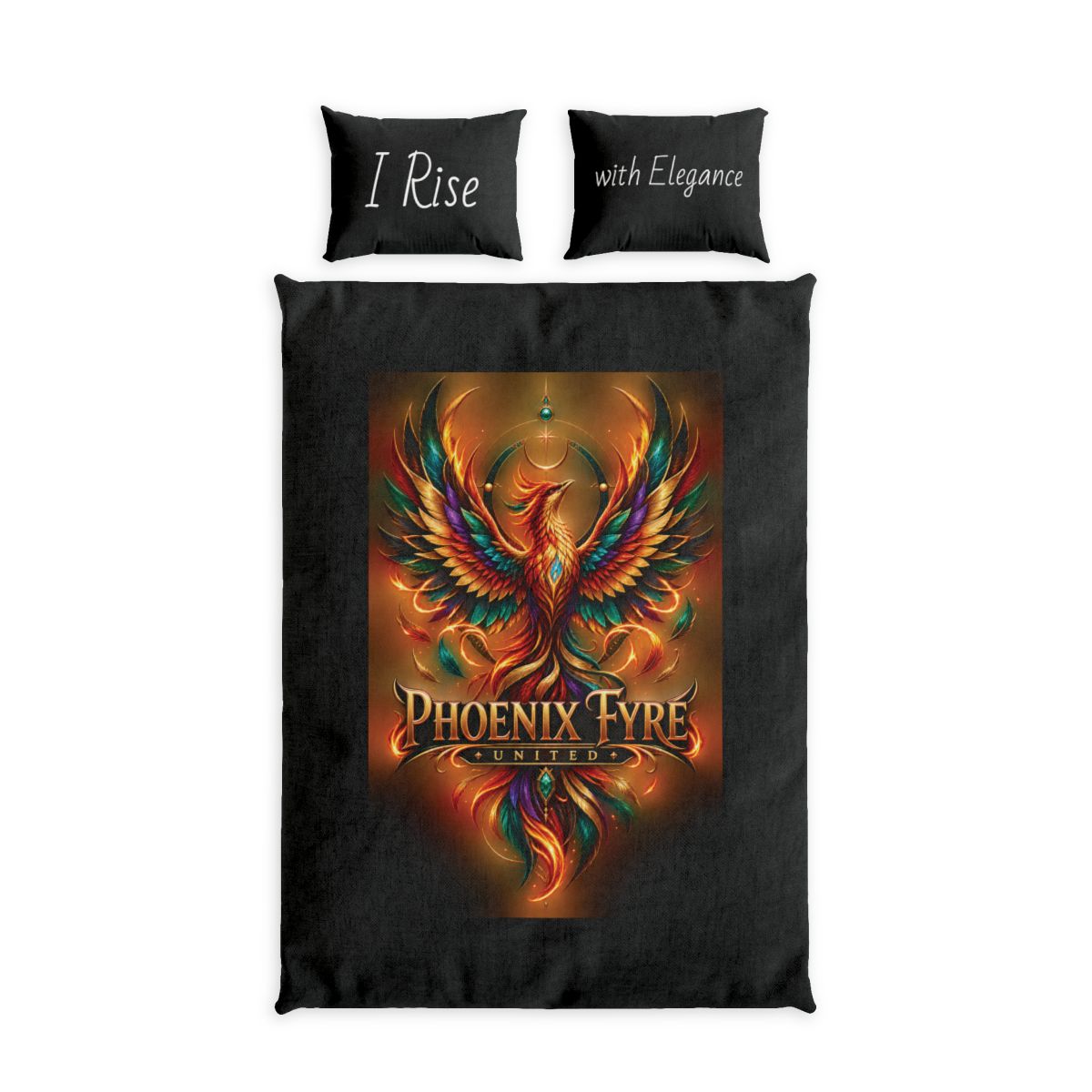 Cotton "I Rise with Elegance" Bed Set