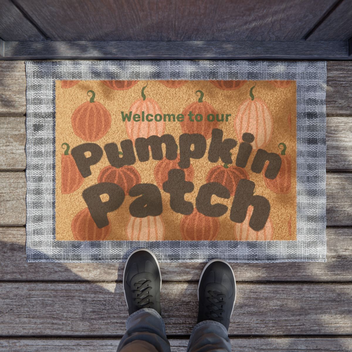 "Welcome to our Pumpkin Patch" Doormat - Fall-Halloween -
